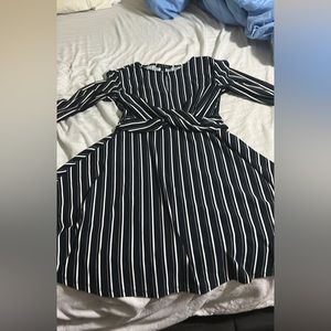 As U wish navy and white dress xs